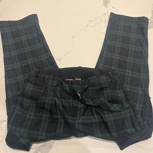 Free People Jules Multi Plaid High Waisted Wide Leg Pants Size 8 NWOT